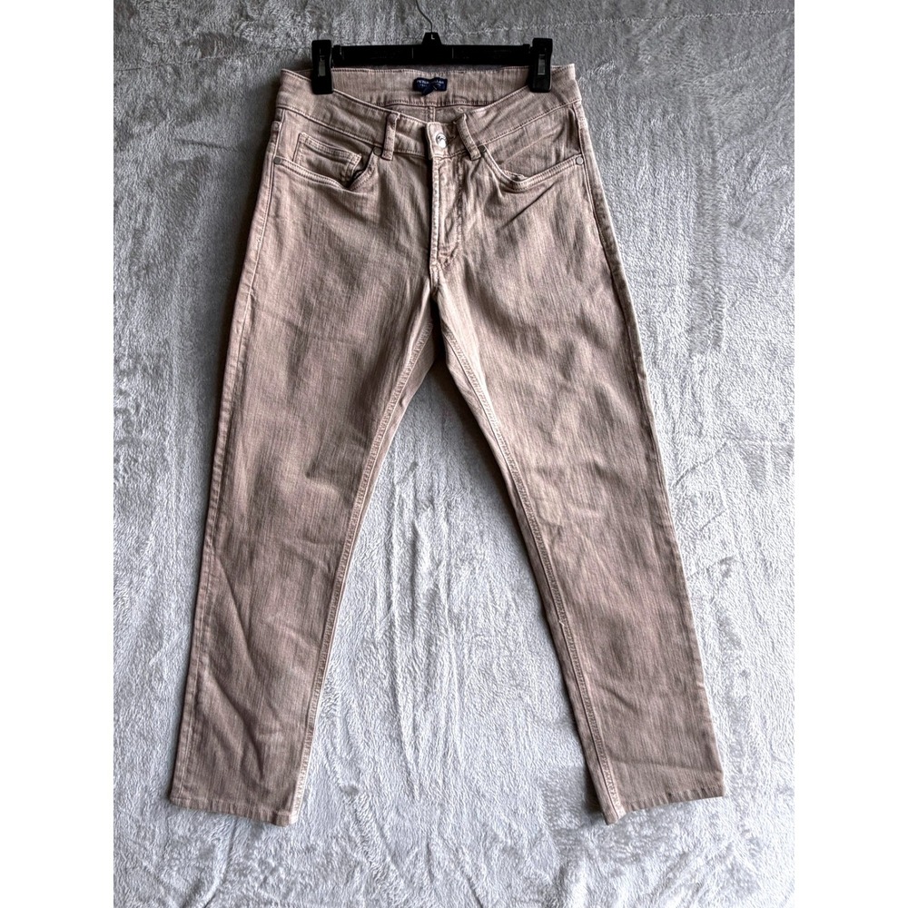 Peter Millar Jeans Mens 32/32 Crown Crafted Slim Straight Tan Denim Pants